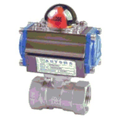 AUTOMA- Pneumatic 1 Piece Screwed Ball Valve